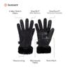 isotoner Women's Water Repellent Touchscreen Stretch Mya Faux Fur Cuff Gloves view 2