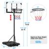 Yaheetech Kids Basketball Hoop Outdoor Portable Basketball Goals Court Freestanding 7ft-8ft Height Adjustable for Indoor/Outdoor Sports 28'' Backboard, Black/White view 3