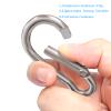 6PCS Carabiners, LDJZON 2.32 Inch Large Aluminum Carabiner Clip Spring Snap Hook with 6PCS Keyrings Keychain Hook for Keys, Backbag, Camping Lamp,Water Bottle Silver view 3