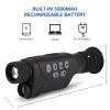 Anti-Blur Night Vision Monocular 30mm Lens 2.3X-9.2X Zoom,0.38 inch OLED Screen 1080p Digital Ranger Finder, 850nm Invisible IR waveligh for Outdoor Hunting Night Vision with WiFi APP view 2