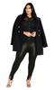 Avenue Women's Plus Size Celia High Rise Faux Leather Split Pant Black