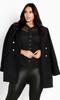 Avenue Women's Plus Size Celia High Rise Faux Leather Split Pant Black view 2