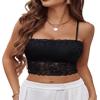 Avidlove Bralette Tank Tops for Women Casual Basic Slim Cami Top (Black X-Large) view 1