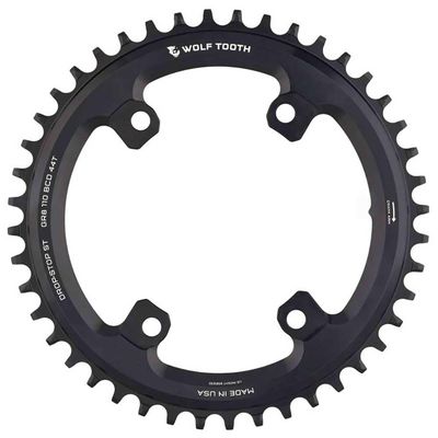 Wolf Tooth Components Drop Stop St Asymmetric 4-Bolt Shimano Grx Chainring Black, 40T