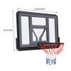 44 Inch Backboard and Rim Net, Wall Mounted Backboard and Rim Combo Kit, PET Shatter Proof Backboard and Rim Competition Combo Basketball Hoop, Black view 3