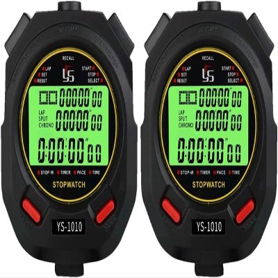 2pcs Running Stopwatch Match Timer Fitness Waterproof Stopwatch Training Timer