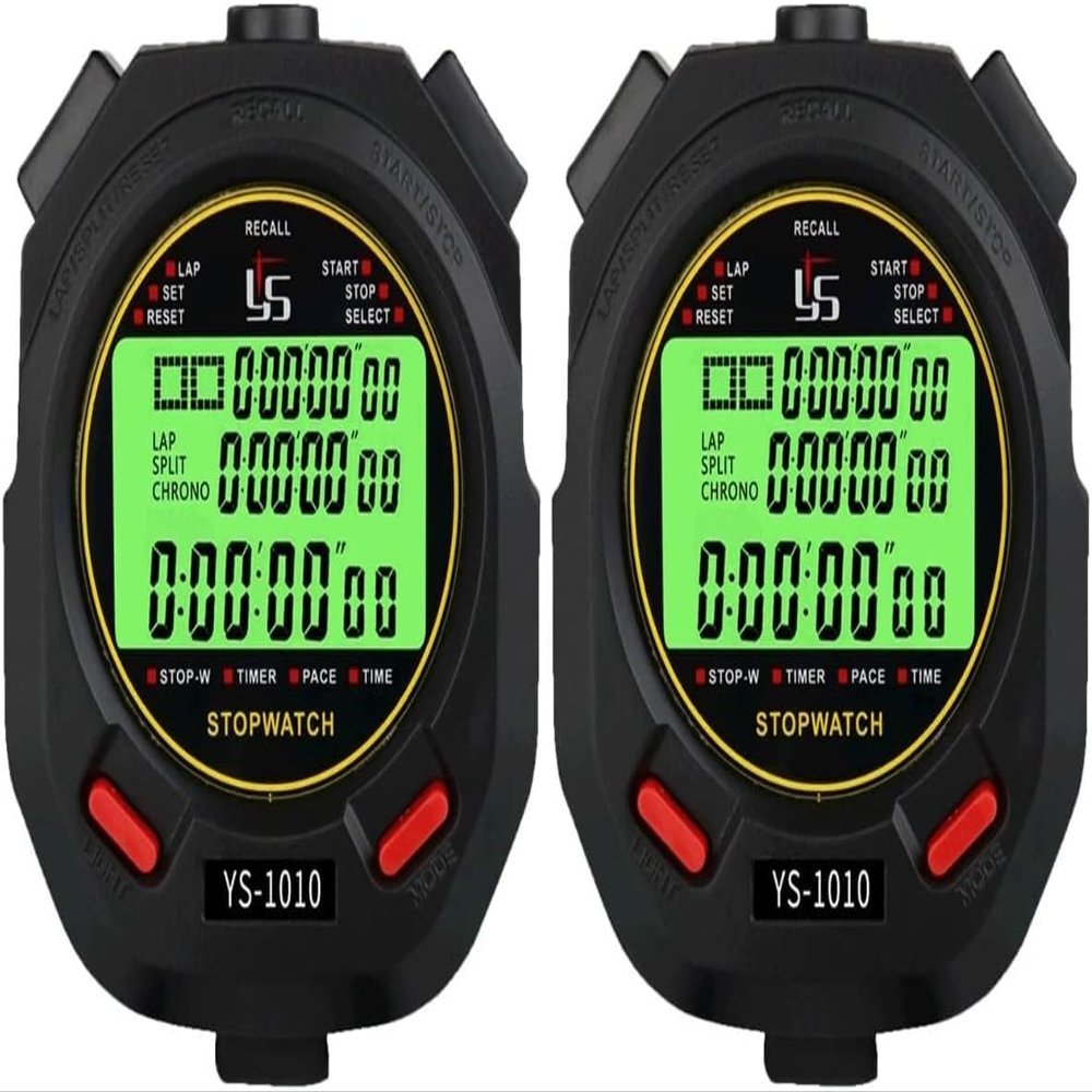 2pcs Running Stopwatch Match Timer Fitness Waterproof Stopwatch Training Timer