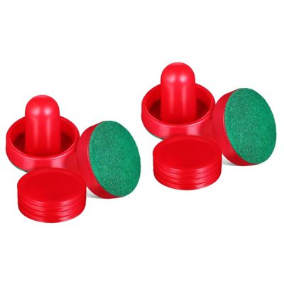 BESPORTBLE 2sets Air Hockey and Replacement Pucks and Felt Pads for Enhanced Tabletop Hockey Games