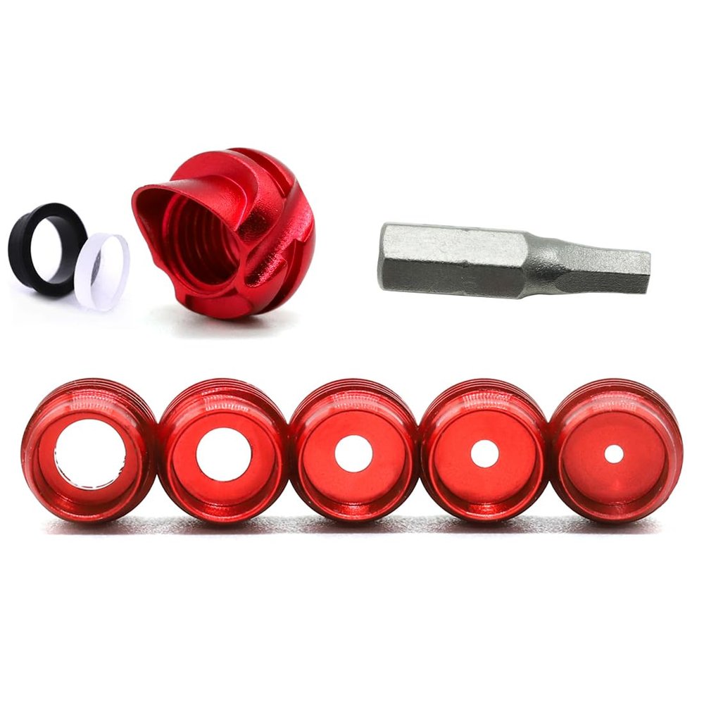 37/45 Degree Hooded Peep Sight Compound Bow Peep Sight Inner Core 6X Clarifier Aperture Lens Kits for Hunting
