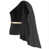 YiZYiF Men's One-Shoulder Harness Mr. Toga Party Costume Mankini Outfit Ancient Greek Lingerie Black Medium view 4