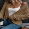 Dokotoo Womens Oversized Winter Cardigans Sweaters for Women 2026 Early Fall Fashion Open Front Ladies Long Sleeve Autumn Chunky Early Fall Fashion Soft Knit Winter Outerwear Coats Flaxen X-Large view 3