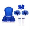 TSSOE Kids Girls Glitter Sequins Cheerleading Uniform Cheer Leader Outfits Dance Dress Performance C05 14 Years view 2