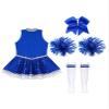 TSSOE Kids Girls Glitter Sequins Cheerleading Uniform Cheer Leader Outfits Dance Dress Performance C05 14 Years view 4