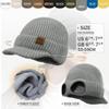 Clakllie Newsboy Cap with Goggles Visor Beanie Cap for Men Stylish Brim Knit Skully Hats Ski Winter Snow Caps,Gray view 4