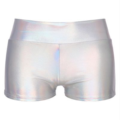 vastwit Womens Shiny Metallic High Waisted Booty Shorts Hot Pants Festival Rave Dance Bottoms Clubwear C01 Large