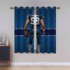 Midkepf Dallas Curtains, Custom Blackout Curtains for Bedroom, Personalized Name and Number Drapes with Grommet, Football Style Curtain Panels for Windows Living Room 2 Panels Gift view 3