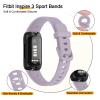 Meliya for Fitbit Inspire 3 Bands Women Men, Soft Silicone Adjustable Wristband Replacement Sport Straps Compatible with Fitbit Inspire 3 Fitness Tracker (Lavender Gray) view 3