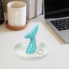 Alipis Jewelry Tray Ceramic Mermaid Trinket Dish Ring Display Holder Necklace Organizer Decorative Plate for Women Girls Birthday Gifts view 2