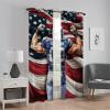 Midkepf Dallas Curtains, Custom Blackout Curtains for Bedroom, Personalized Name and Number Drapes with Grommet, Football Style Curtain Panels for Windows Living Room 2 Panels Gift view 2