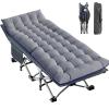 LILYPELLE Oversized XXL Folding Camping Cot, 78" L x 32" W x 18" H Heavy Duty Sleeping Cots with Carry Bag, Double Layer Oxford Portable Travel Camp Cots for Home, Office Nap and Outdoor Beach view 1