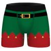 Ainuno Elf Boxer Briefs Funny Christmas Elf Costume for Men, Mens Ugly Xmas Underwear Boxers Red Green Holiday Pajama Shorts Unique Cute Elves Accessories Small Stuff Gifts view 1