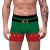 Ainuno Elf Boxer Briefs Funny Christmas Elf Costume for Men, Mens Ugly Xmas Underwear Boxers Red Green Holiday Pajama Shorts Unique Cute Elves Accessories Small Stuff Gifts view 2