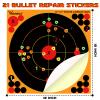 Highwild Adhesive Bullseye Shooting Targets - Splash Effect of Multiple Colors - 12x12 Inch (10 Pack) view 3