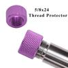5/8 x 24 Thread Protector Aluminum & Crush Washers Steel 4 Pack with Chosen Color and Texture view 2