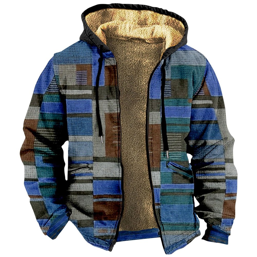 BigkiTchen Men's Loose Climbing Jacket Long Sleeve Zipper Hooded Loose-Fitting Coat Cycling Jackets for Men
