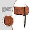 Harrison Howard Ergonomically Designed Correct Bareback Pad with Side Pockets Extra Thick Center for Maximum Support Anti-Slip Bareback Pad Comes with Matching Girth Brown view 3