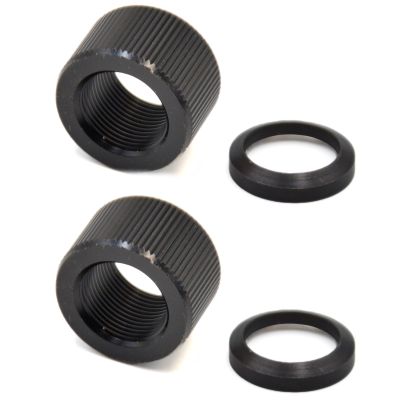 5/8 x 24 Thread Protector Aluminum & Crush Washers Steel 4 Pack with Chosen Color and Texture