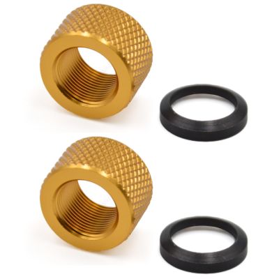 5/8 x 24 Thread Protector Aluminum & Crush Washers Steel 4 Pack with Chosen Color and Texture