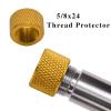 5/8 x 24 Thread Protector Aluminum & Crush Washers Steel 4 Pack with Chosen Color and Texture view 2