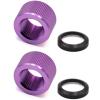 5/8 x 24 Thread Protector Aluminum & Crush Washers Steel 4 Pack with Chosen Color and Texture view 1