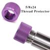 5/8 x 24 Thread Protector Aluminum & Crush Washers Steel 4 Pack with Chosen Color and Texture view 2
