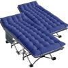 LILYPELLE Oversized XXL Folding Camping Cot, 78" L x 32" W x 18" H Heavy Duty Sleeping Cots with Carry Bag, Double Layer Oxford Portable Travel Camp Cots for Home, Office Nap and Outdoor Beach view 1