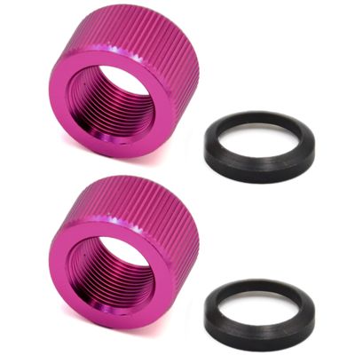 5/8 x 24 Thread Protector Aluminum & Crush Washers Steel 4 Pack with Chosen Color and Texture