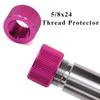 5/8 x 24 Thread Protector Aluminum & Crush Washers Steel 4 Pack with Chosen Color and Texture view 2