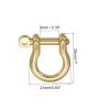 PATIKIL D-Ring Shackle, 2 Pack 9mm Inner Width Pure Brass U Type Fob Key Hook Small Bow Shackles for DIY Craft Leather Replacement view 2