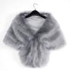Fashion Elegant Bridal Wedding Faux Fur Long Shawl Wrap Warm Scarf Bridesmaids Christmas Gifts For Women view 2