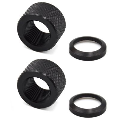 5/8 x 24 Thread Protector Aluminum & Crush Washers Steel 4 Pack with Chosen Color and Texture