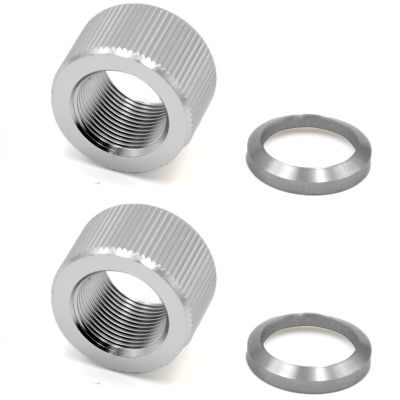 5/8 x 24 Thread Protector Aluminum & Crush Washers Steel 4 Pack with Chosen Color and Texture