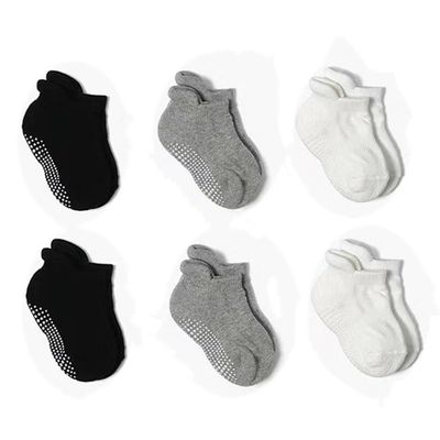 Baby Socks Cotton Toddler Socks Grips Non Slip Bottom Kids Socks Boys Girls Low Cut for Infants (US, Age, 1 Year, 3 Years, Boys02)