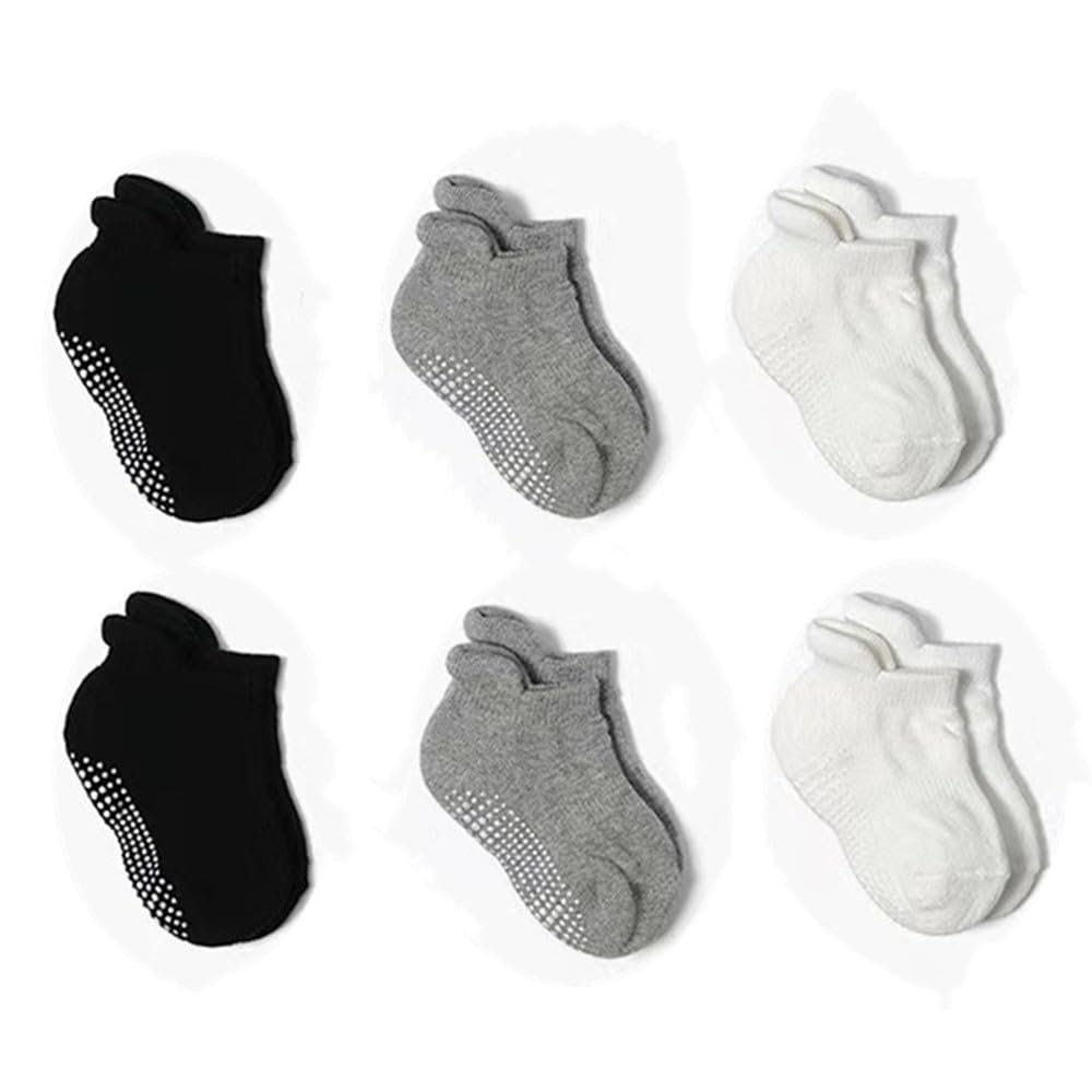 Baby Socks Cotton Toddler Socks Grips Non Slip Bottom Kids Socks Boys Girls Low Cut for Infants (US, Age, 1 Year, 3 Years, Boys02)