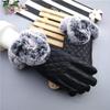 ECYC Women PU Leather Gloves, Winter Warm Gloves Faux Fur Trim Cuff Thick Gloves for Women view 3
