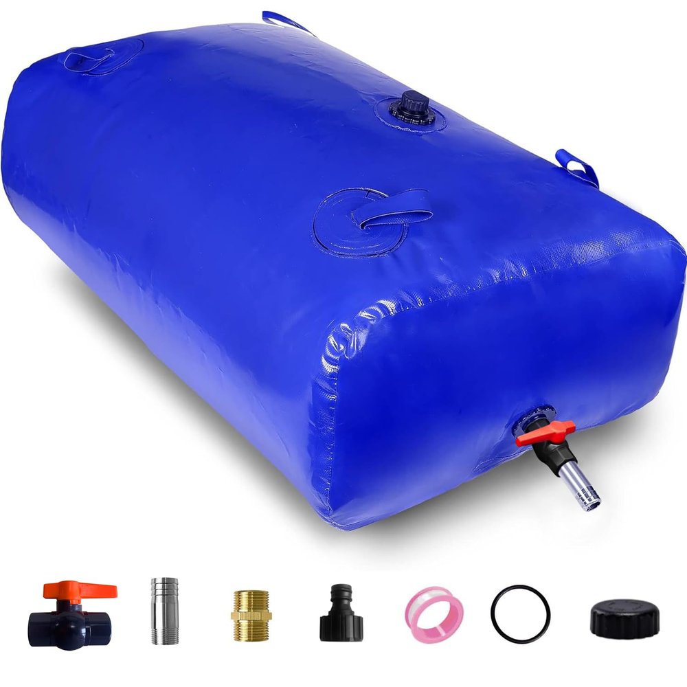 2480 L/650 gal Water Bladder Storage Containers, Foldable Portable Water Tank Large Capacity Soft Water Bag, Drought Resistance, Fire Prevention, Emergency Water