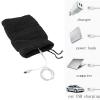 2 in 1 USB Heated Hat Winter Knitted Hat Running Hats Fleece Skull Cap Neck Warmer Circle Loop Scarf for Women Black view 2