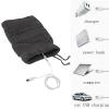 2 in 1 USB Heated Hat Winter Knitted Hat Running Hats Fleece Skull Cap Neck Warmer Circle Loop Scarf for Women Dark Gray view 2