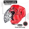 Boxing Headgear MMA Muay Thai, Removable Face Grill, Head Gear for Sparring Grappling Martial Arts Kickboxing Karate Taekwondo BJJ Training Head Guard view 2