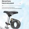 ZECHAO Night Vision Lamp Bike Lock,4-Digit Resettable Combination Lock Cable Locks with Mounting Bracket Mountain Bike Anti-Theft Lock Anti-Theft Lock (Color : Black, Size : 100cm) view 3